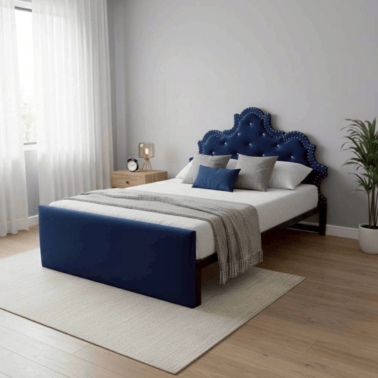 ฐานรองหัวเตียง 5 ฟุต WISDOM DESIGN FURNITURE รุ่น SECRET สีกรม